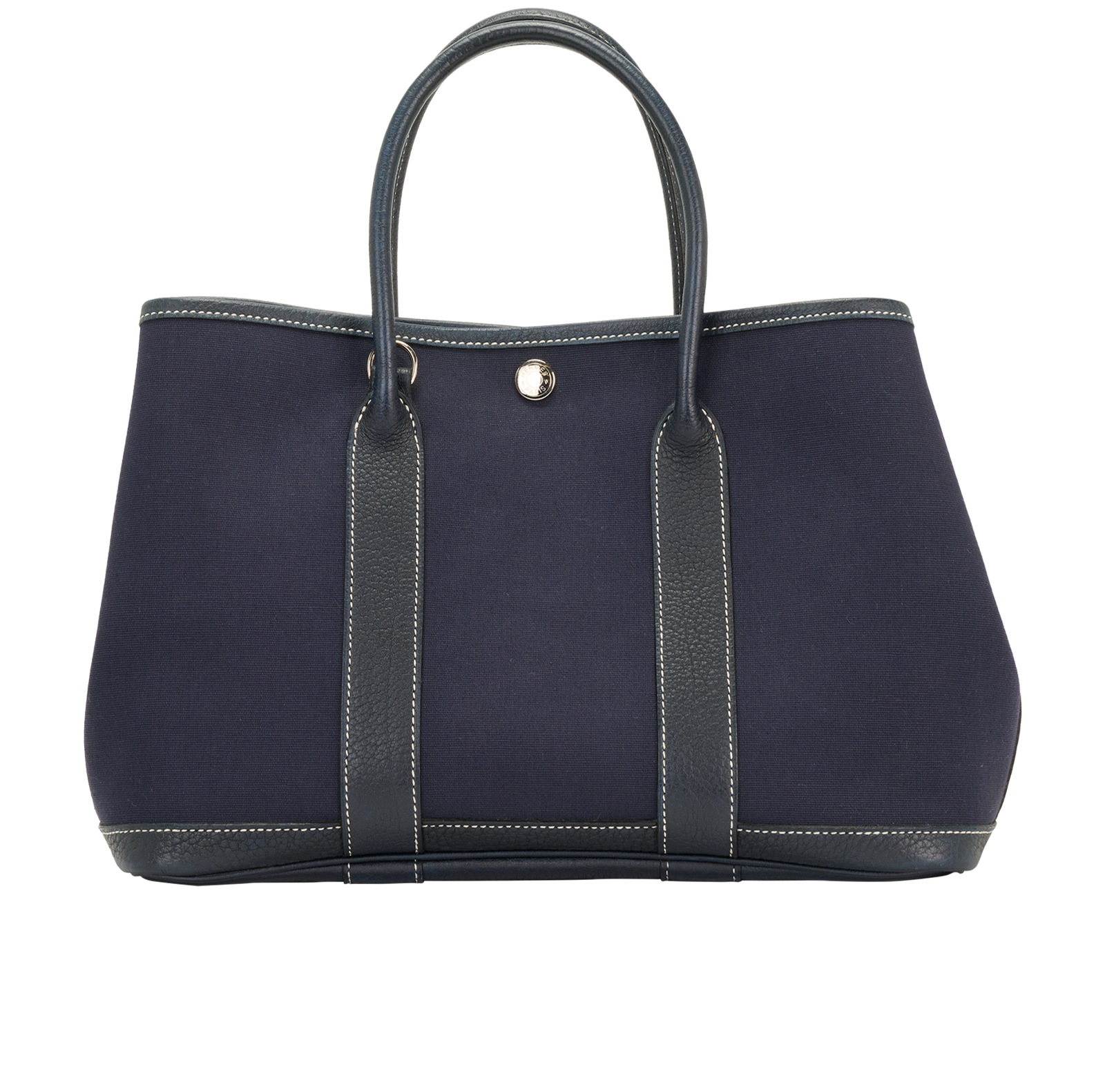 Garden Party 30, &pound;1,500, Handbags, Navy, Canvas/Leather, Back view